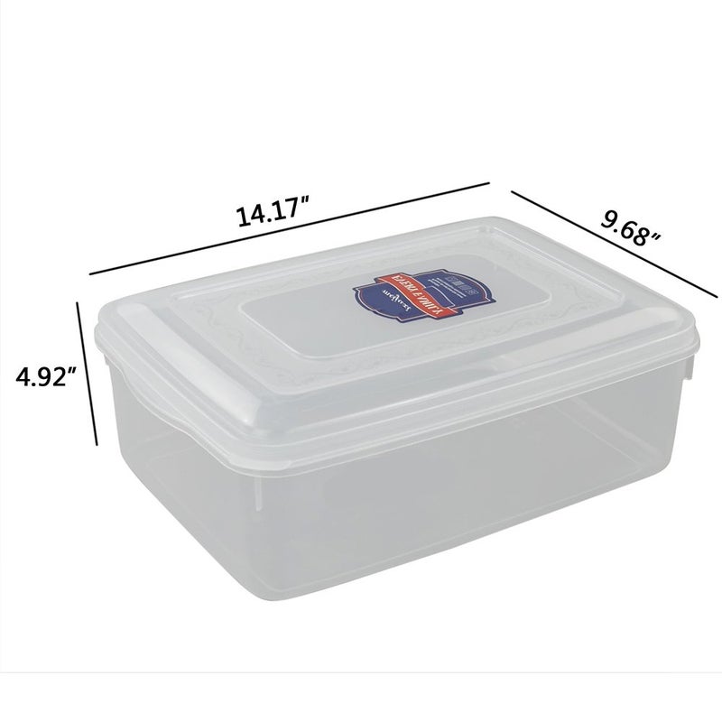 Pekky 11 Quart Plastic Toys Storage Containers with Lid, Clear Bin Set of 2 - Image 2